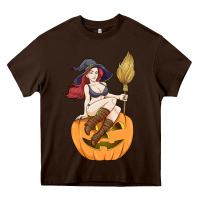 Chocolate Brown sexy witch halloween costume blackcraft pumpkin wi Heavy Core Tee - tuanDangUi