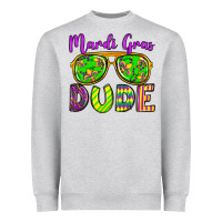 Heather Grey mardi gras dude olivia Heavyweight Sweatshirt - OliviaCreatesArt