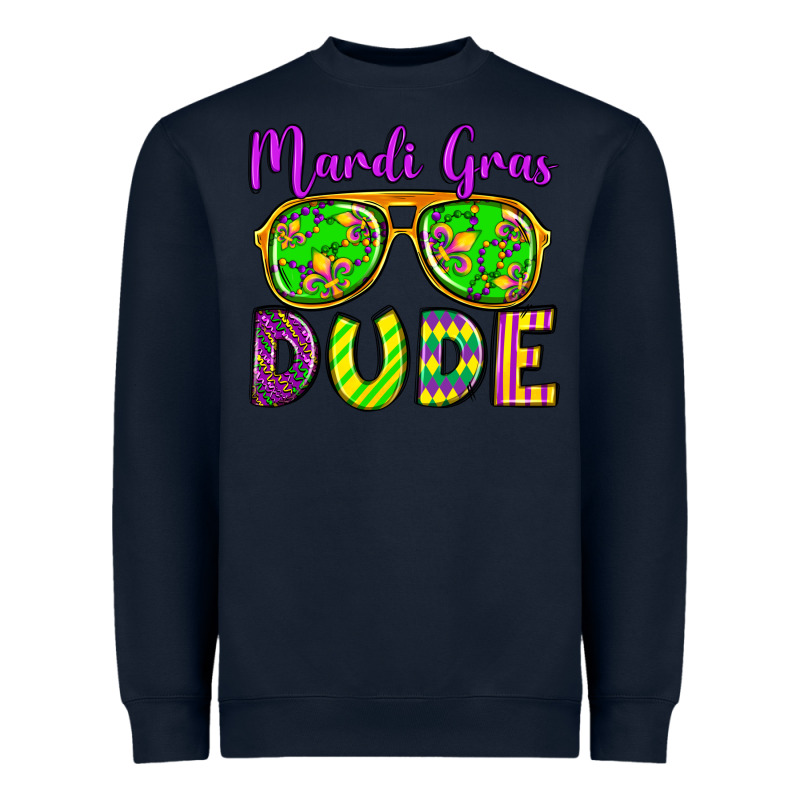 Mardi Gras Dude Olivia Heavyweight Sweatshirt by OliviaCreatesArt | Teevron