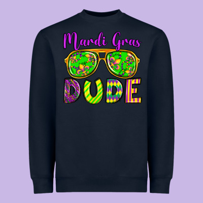 Mardi Gras Dude Olivia Heavyweight Sweatshirt Designed By Oliviacreatesart