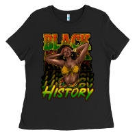 Black black history afro woman Ladies Tee - NancyCooperArtShop