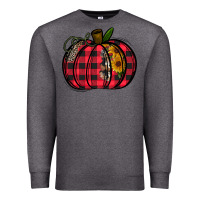 Charcoal Heather Buffalo Pumpkin Premium Sweatshirt - CowhideDigitalArt