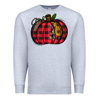Heather Grey Buffalo Pumpkin Premium Sweatshirt - CowhideDigitalArt