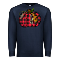 Navy Buffalo Pumpkin Premium Sweatshirt - CowhideDigitalArt