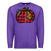 Purple Buffalo Pumpkin Premium Sweatshirt - CowhideDigitalArt