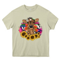 Mossy baby cow flower Heavy Core Tee - NancyCooperArtShop