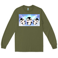 Army Green cute penguin Long Sleeve Tee - TumblerDesignByShophia