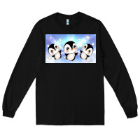 Black cute penguin Long Sleeve Tee - TumblerDesignByShophia