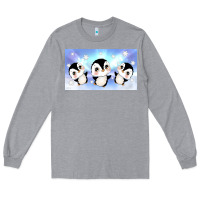 Heather Grey cute penguin Long Sleeve Tee - TumblerDesignByShophia