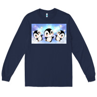 Navy cute penguin Long Sleeve Tee - TumblerDesignByShophia