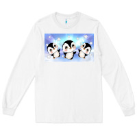 White cute penguin Long Sleeve Tee - TumblerDesignByShophia