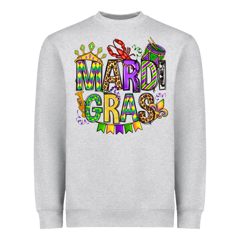 Mardi Gras Olivia Heavyweight Sweatshirt by OliviaCreatesArt | Teevron