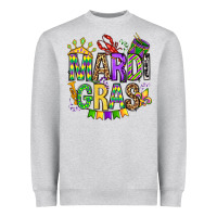 Heather Grey mardi gras olivia Heavyweight Sweatshirt - OliviaCreatesArt