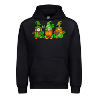 Black st patricks day gnomes with western hearts and shamrocks Urban Hoodie - Artiststas