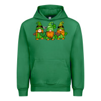 Emerald st patricks day gnomes with western hearts and shamrocks Urban Hoodie - Artiststas