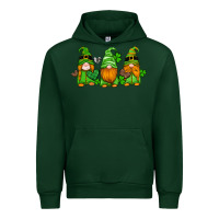Forest Green st patricks day gnomes with western hearts and shamrocks Urban Hoodie - Artiststas