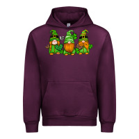 Mauve Wine st patricks day gnomes with western hearts and shamrocks Urban Hoodie - Artiststas
