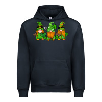 Navy st patricks day gnomes with western hearts and shamrocks Urban Hoodie - Artiststas