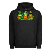 Pigment Black st patricks day gnomes with western hearts and shamrocks Urban Hoodie - Artiststas