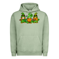 Pigment Oil Green st patricks day gnomes with western hearts and shamrocks Urban Hoodie - Artiststas