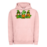 Pigment Salmon st patricks day gnomes with western hearts and shamrocks Urban Hoodie - Artiststas