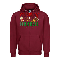 Burgundy on sunday we watch football Zipper Hoodie - BundleAndBundleShop