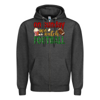 Charcoal Heather on sunday we watch football Zipper Hoodie - BundleAndBundleShop