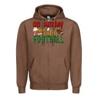 Chestnut on sunday we watch football Zipper Hoodie - BundleAndBundleShop