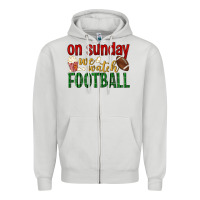 Dove Grey on sunday we watch football Zipper Hoodie - BundleAndBundleShop