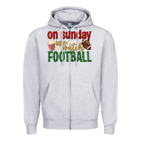 Heather Grey on sunday we watch football Zipper Hoodie - BundleAndBundleShop