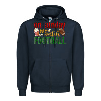 Navy on sunday we watch football Zipper Hoodie - BundleAndBundleShop