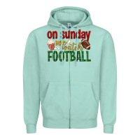Seafoam on sunday we watch football Zipper Hoodie - BundleAndBundleShop