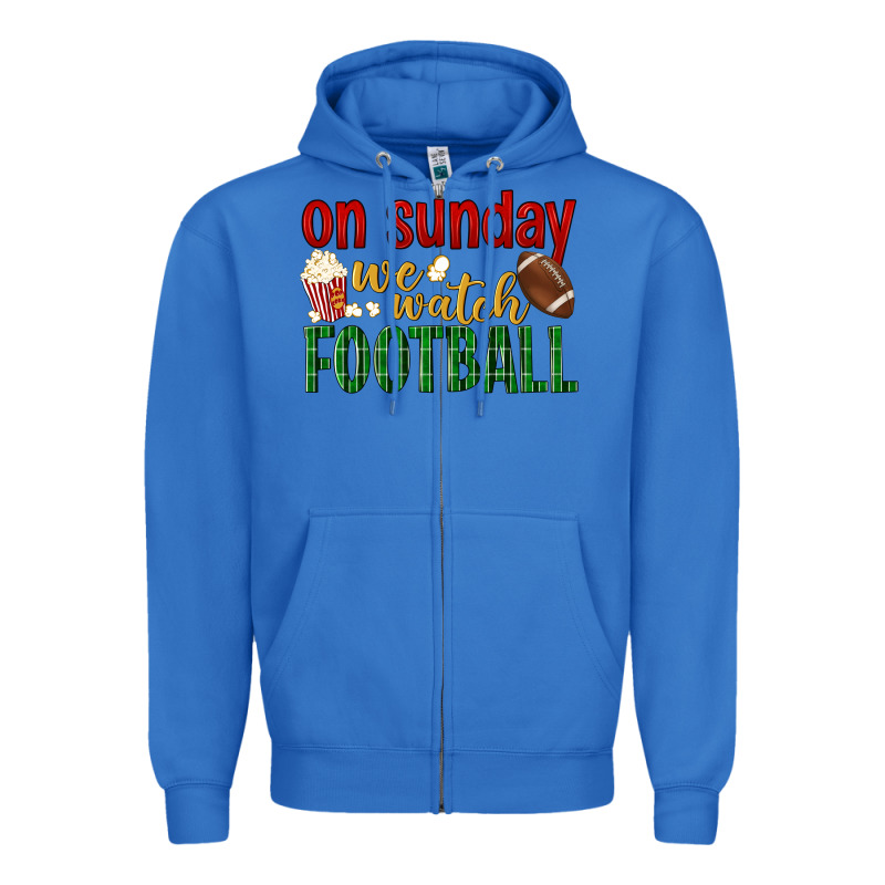 On Sunday We Watch Football Zipper Hoodie by BundleAndBundleShop | Teevron