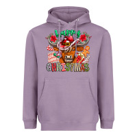 Lavender Happy Christmas Cow Heavyweight Hoodie - CowhideDigitalArt