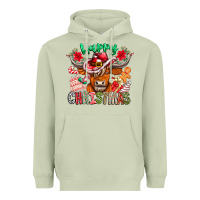 Matcha Happy Christmas Cow Heavyweight Hoodie - CowhideDigitalArt
