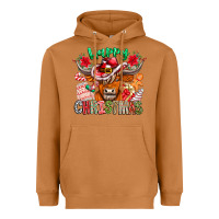 Meerkat Happy Christmas Cow Heavyweight Hoodie - CowhideDigitalArt