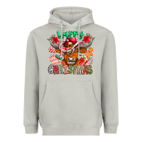 Moon Dust Happy Christmas Cow Heavyweight Hoodie - CowhideDigitalArt