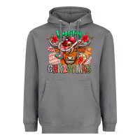 Storm Happy Christmas Cow Heavyweight Hoodie - CowhideDigitalArt