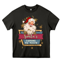 Asphalt santa's coming to town Heavy Core Tee - MaliasSmallBusiness
