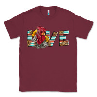 Burgundy love rooster head Classic Tee - LillyAllenDesigns