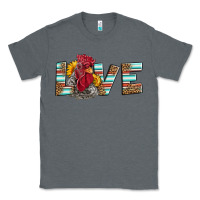 Charcoal Heather love rooster head Classic Tee - LillyAllenDesigns