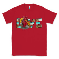 Red love rooster head Classic Tee - LillyAllenDesigns
