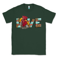 Sports Green love rooster head Classic Tee - LillyAllenDesigns