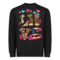 Black love valentine's day army boots olivia Heavyweight Sweatshirt - OliviaCreatesArt