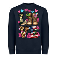 Navy love valentine's day army boots olivia Heavyweight Sweatshirt - OliviaCreatesArt