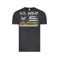 Vintage Black Vietnam Veteran Shirt US Army Veteran Day Women Me Vintage Tee - tuanDangUi