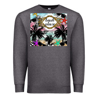 Charcoal Heather Beach Please Premium Sweatshirt - CowhideDigitalArt