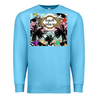 Ocean Blue Beach Please Premium Sweatshirt - CowhideDigitalArt