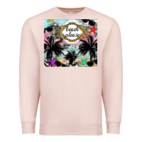 Pale Pink Beach Please Premium Sweatshirt - CowhideDigitalArt