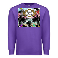 Purple Beach Please Premium Sweatshirt - CowhideDigitalArt